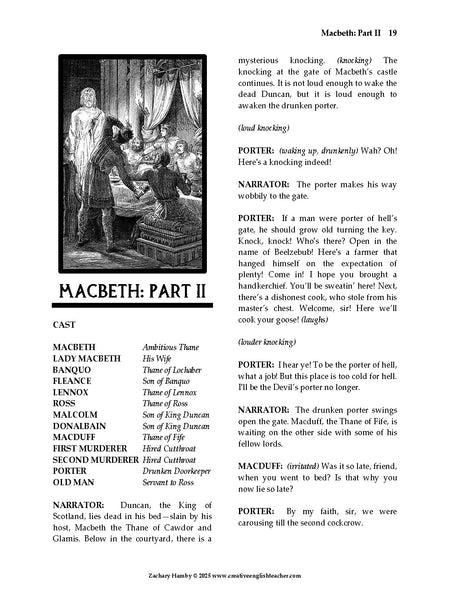 Macbeth: A Reader's Theater Script-Story Collection