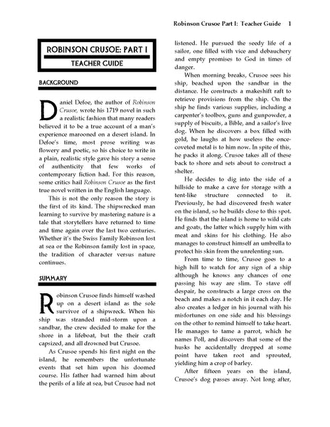 Robinson Crusoe: A Reader's Theater Script-Story Collection