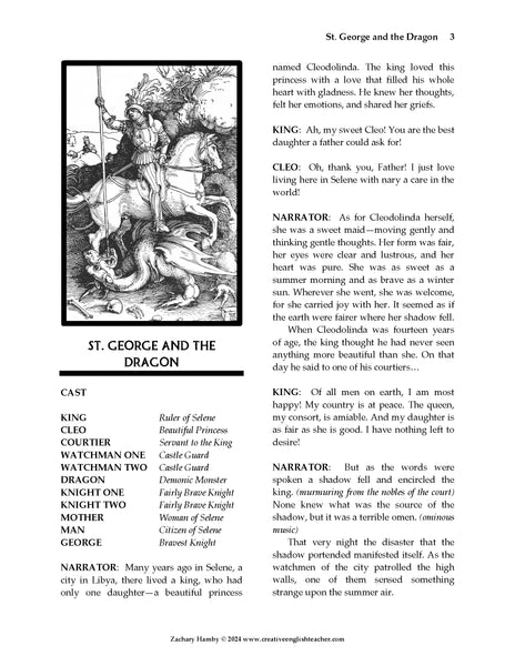 Saint George and the Dragon: A Medieval Legend (A Reader's Theater Script-Story)