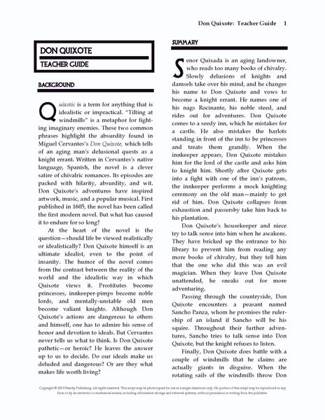 The Adventures of Don Quixote (Reader's Theater Script-Story)