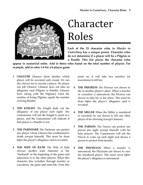 Murder in Canterbury:  A Social Deduction Game based on The Canterbury Tales