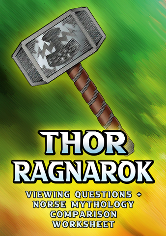 Thor: Ragnarok (Viewing Guide + Norse Mythology Worksheets)