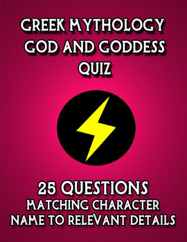 Greek God and Goddess Quiz