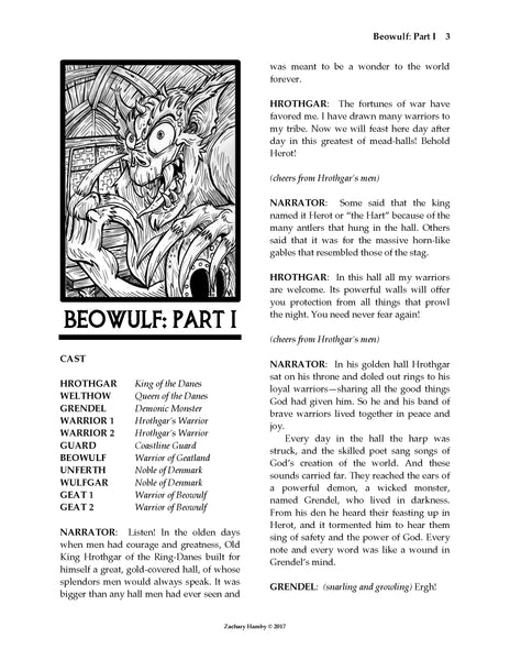 Beowulf Reader's Theater Script Story Collection