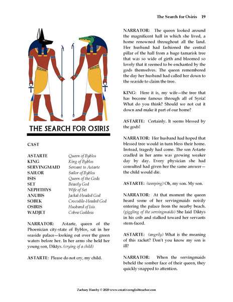 Tales from Egyptian Mythology:  A Reader's Theater Script-Story Collection