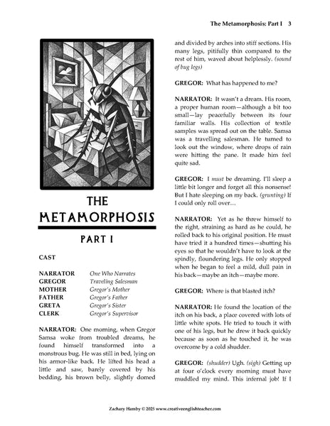 The Metamorphosis: Reader's Theater Script Story Collection