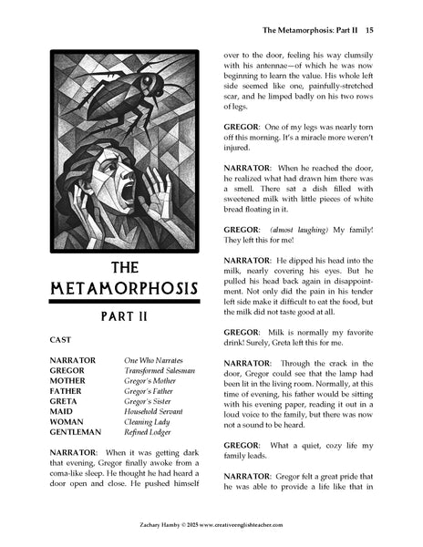 The Metamorphosis: Reader's Theater Script Story Collection