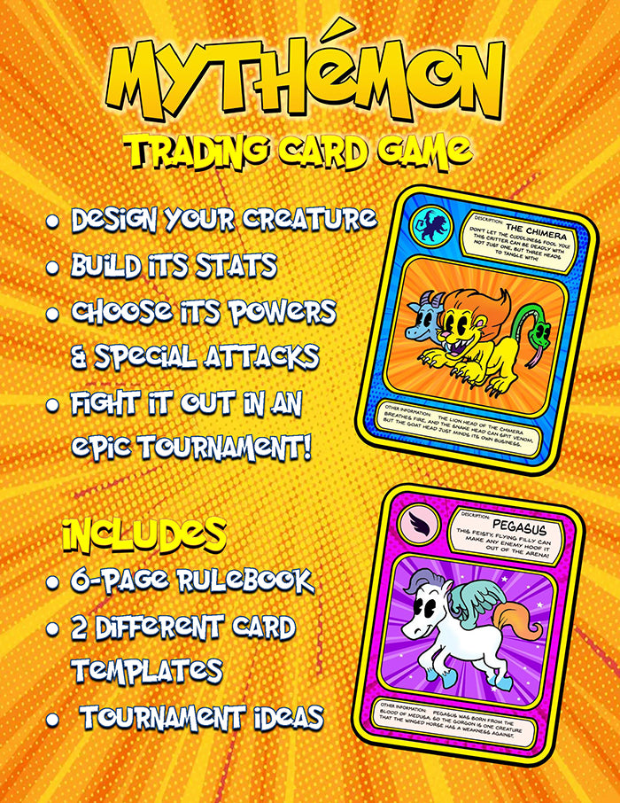 make your own pokemon trading cards Mythémon Trading Card Battle Game: Design Your Own Creature and Fight – Creative English Teacher