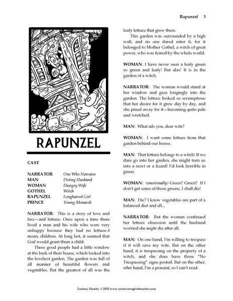 Rapunzel (A Reader's Theater Script-Story)