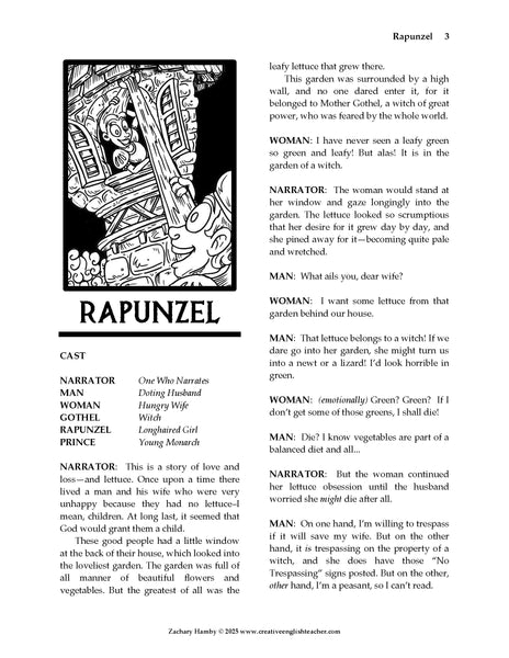 Rapunzel (A Reader's Theater Script-Story) – Creative English Teacher