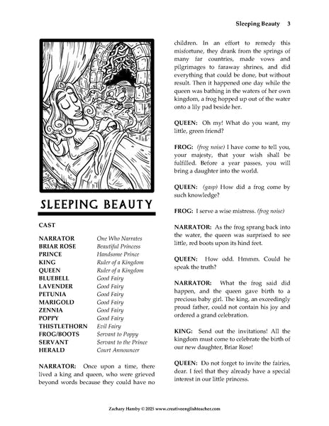 Sleeping Beauty (Reader's Theater Script-Story) – Creative English Teacher