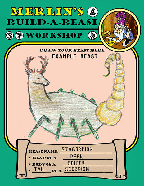 Merlin's Build-a-Beast Worksheet: Design Your Own Mythical Creature Ac ...