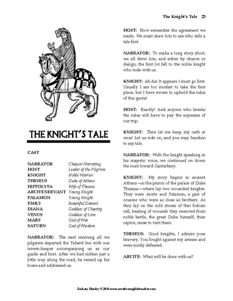 Canterbury Tales Reader's Theater Script Story Collection