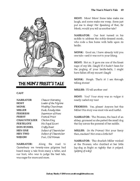 Canterbury Tales Reader's Theater Script Story Collection