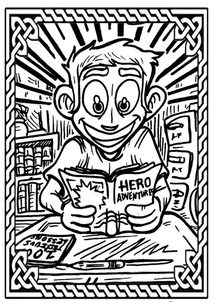 Free Coloring-Page-Style Bookmarks