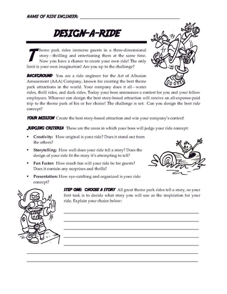 Design-a-Ride Project Packet: Create Your Own Theme Park Ride
