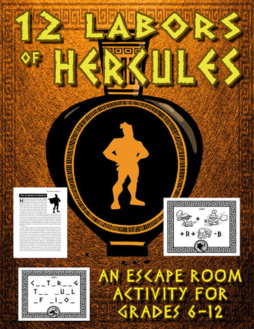 12 Labors of Hercules Escape Room Puzzle Game