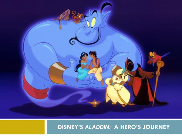Design-a-Quest:  Making Your Own Hero's Journey Graphic Organizer Bundle + The Hero's Journey Presentation Using Disney's Aladdin
