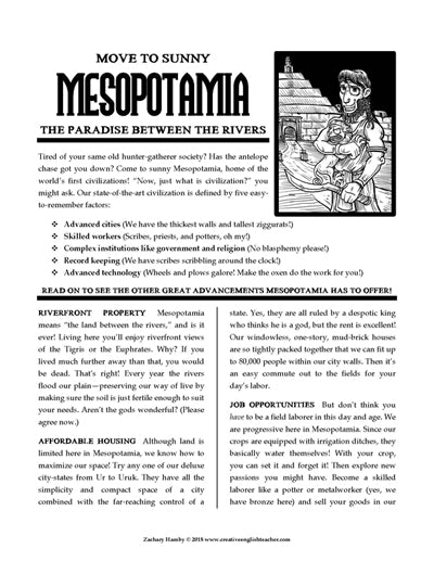 Mesopotamia Brochure: Move To Sunny Mesopotamia