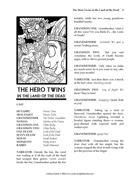 The Hero Twins in the Land of the Dead: A Mayan Myth (Script-Story)