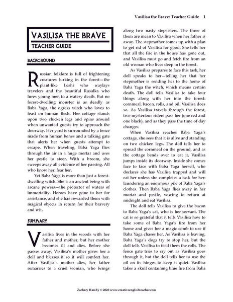 Vasilisa the Brave: A Russian Folktale (Script-Story)