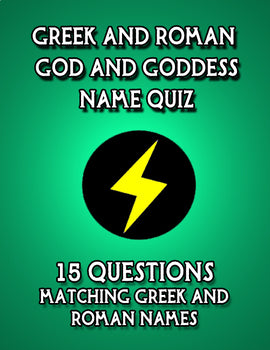 Greek-Roman God and Goddess Name Quiz